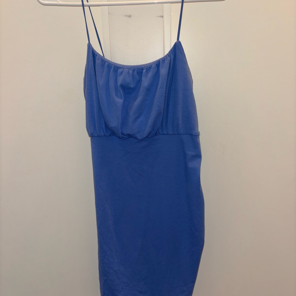 Blue Spaghetti Strap Dress